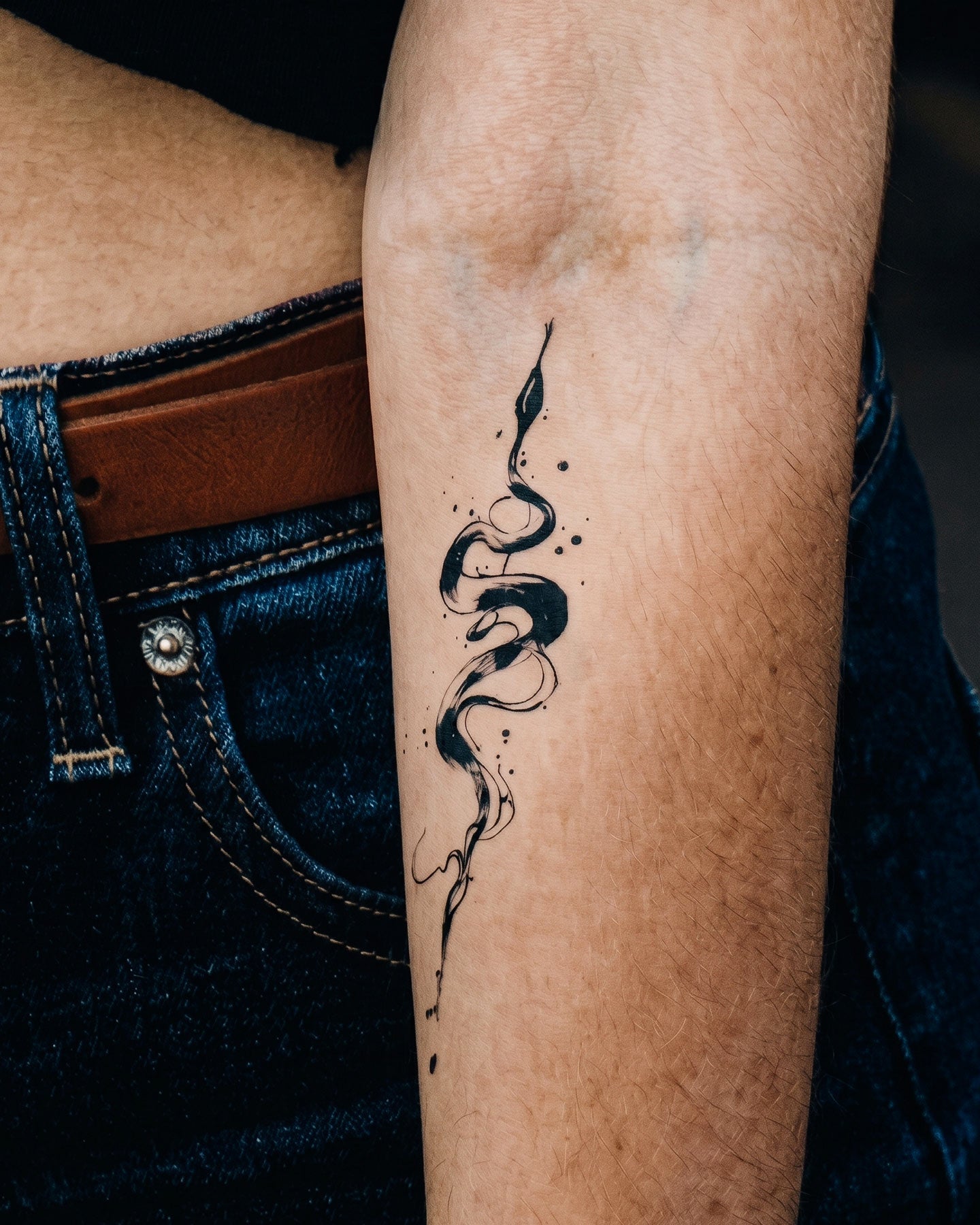 Snake Aquarell temporary tattoo