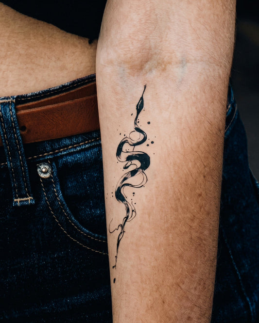 Snake Aquarell temporary tattoo