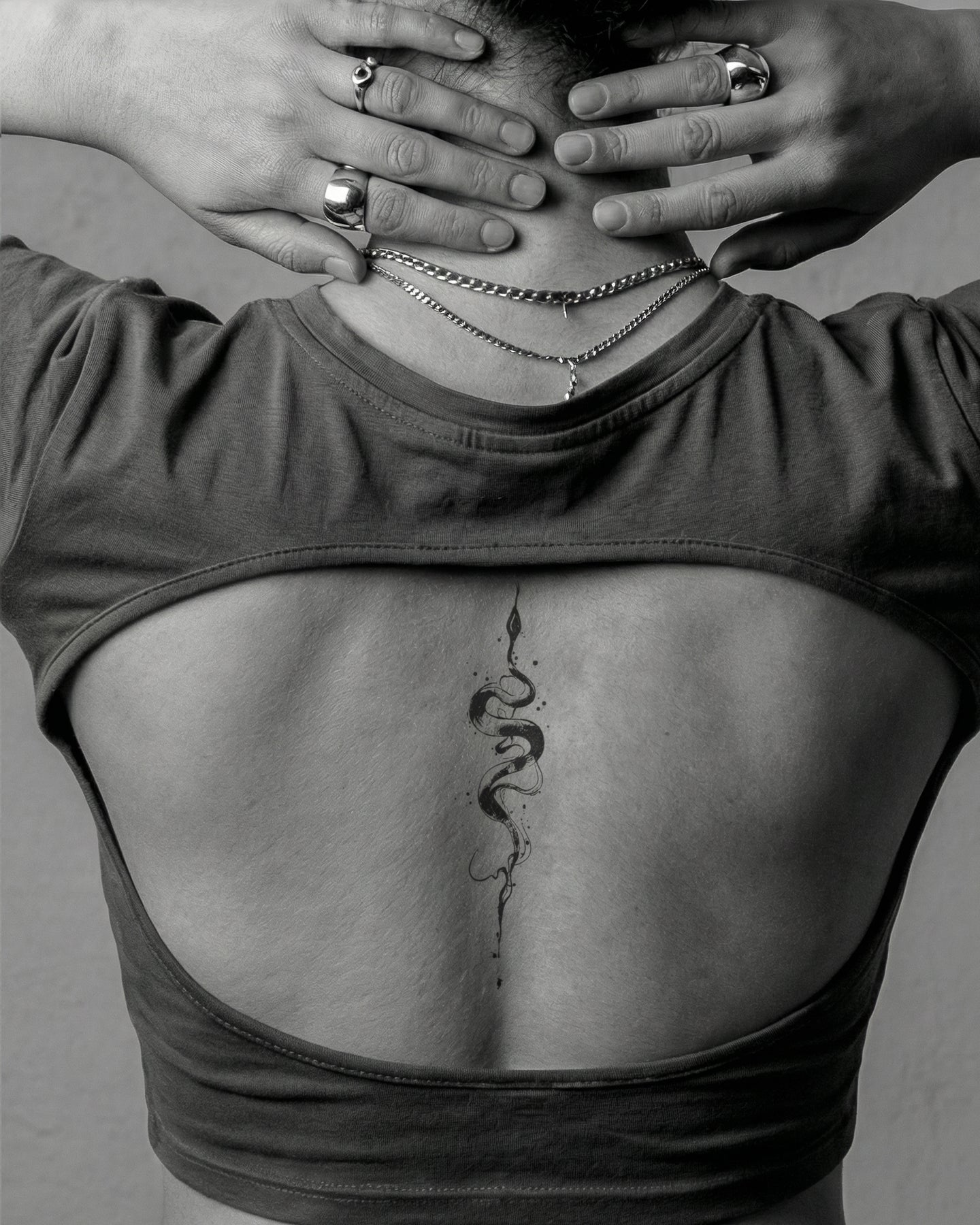 Snake Aquarell temporary tattoo