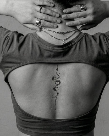 Snake Aquarell temporary tattoo