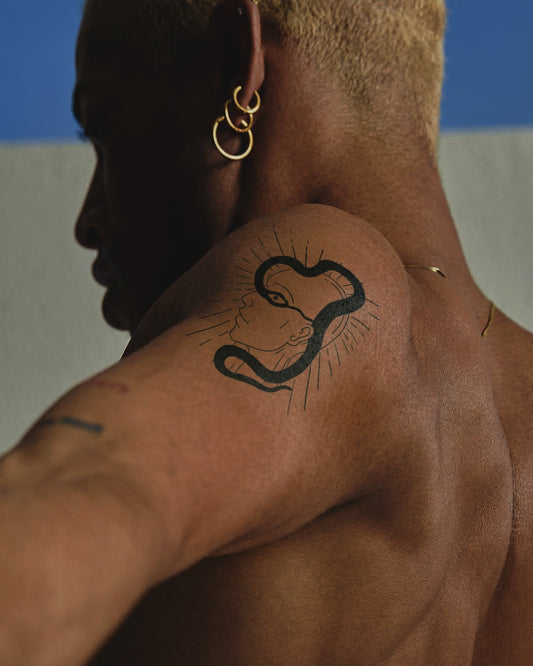 Snake Head temporary tattoo