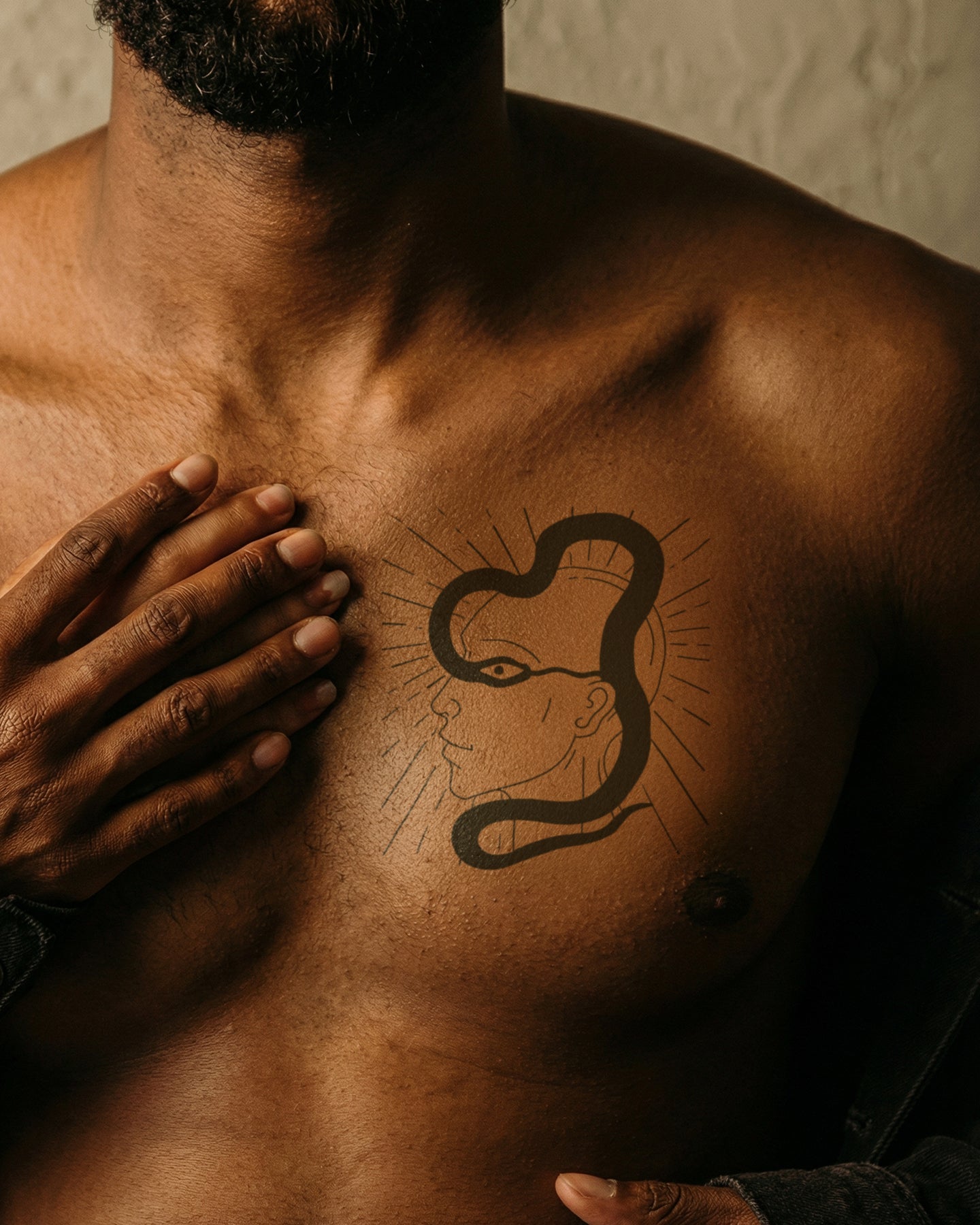 Snake Head temporary tattoo