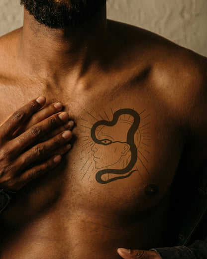 Snake Head temporary tattoo