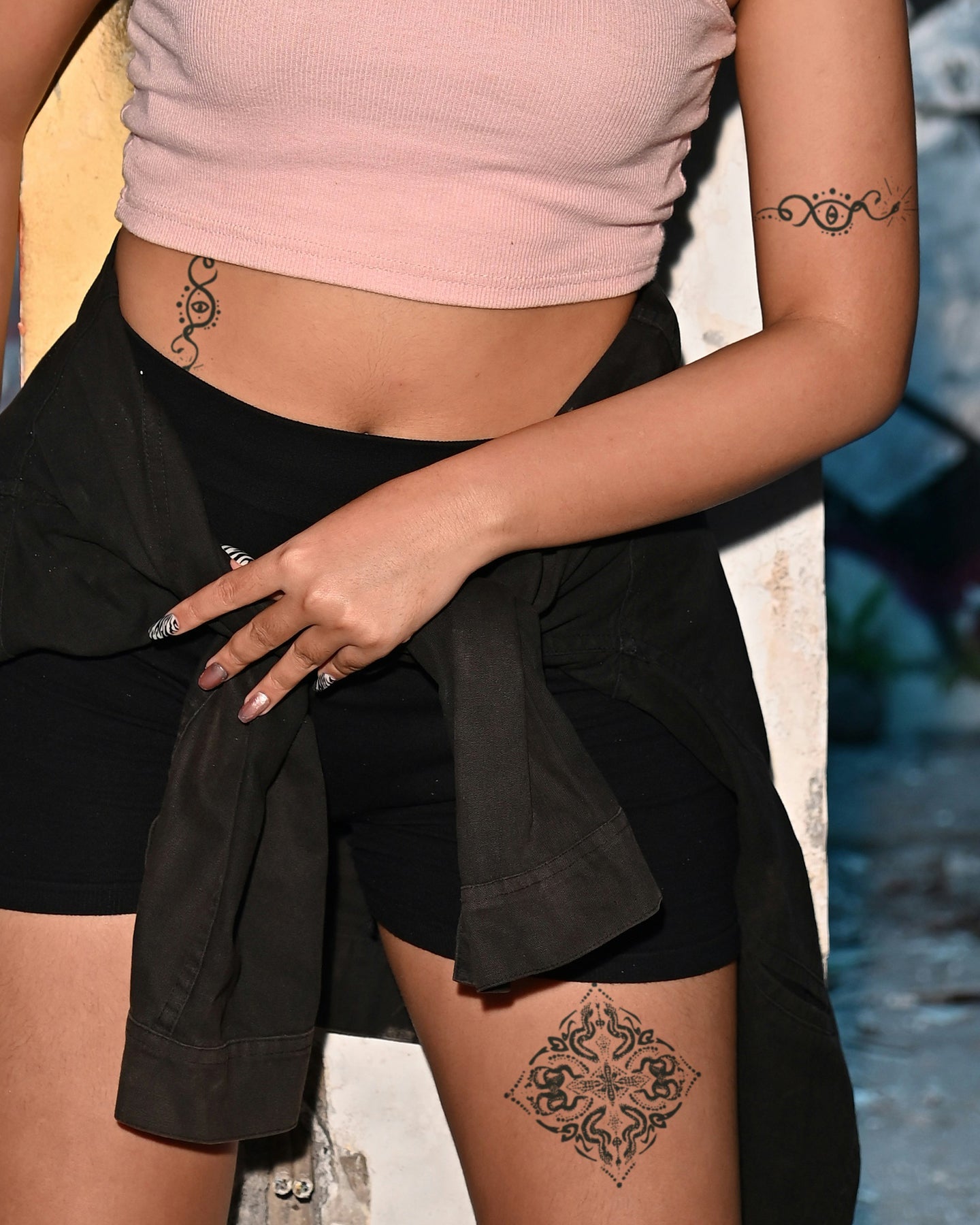 Snake Ornamental temporary tattoo