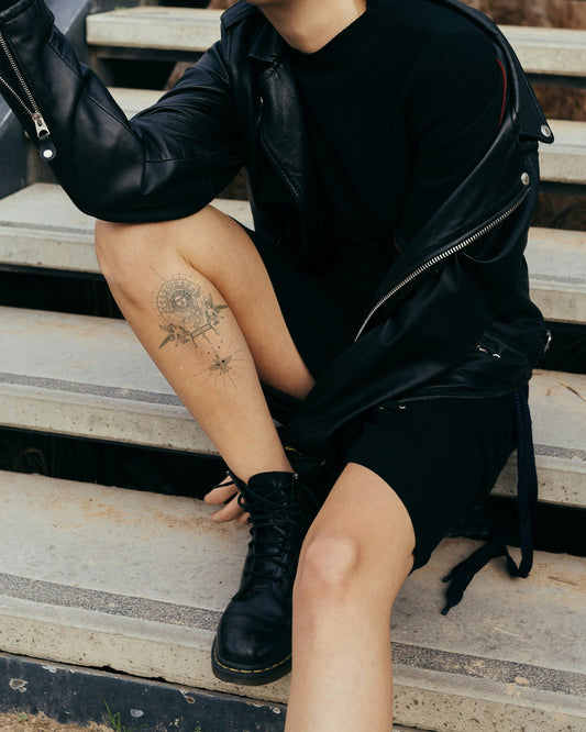 Snakes and Angels temporary tattoo