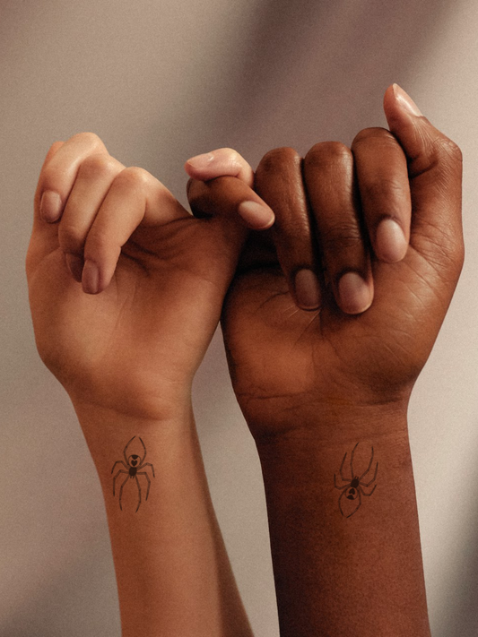 Spider Couple temporary tattoo