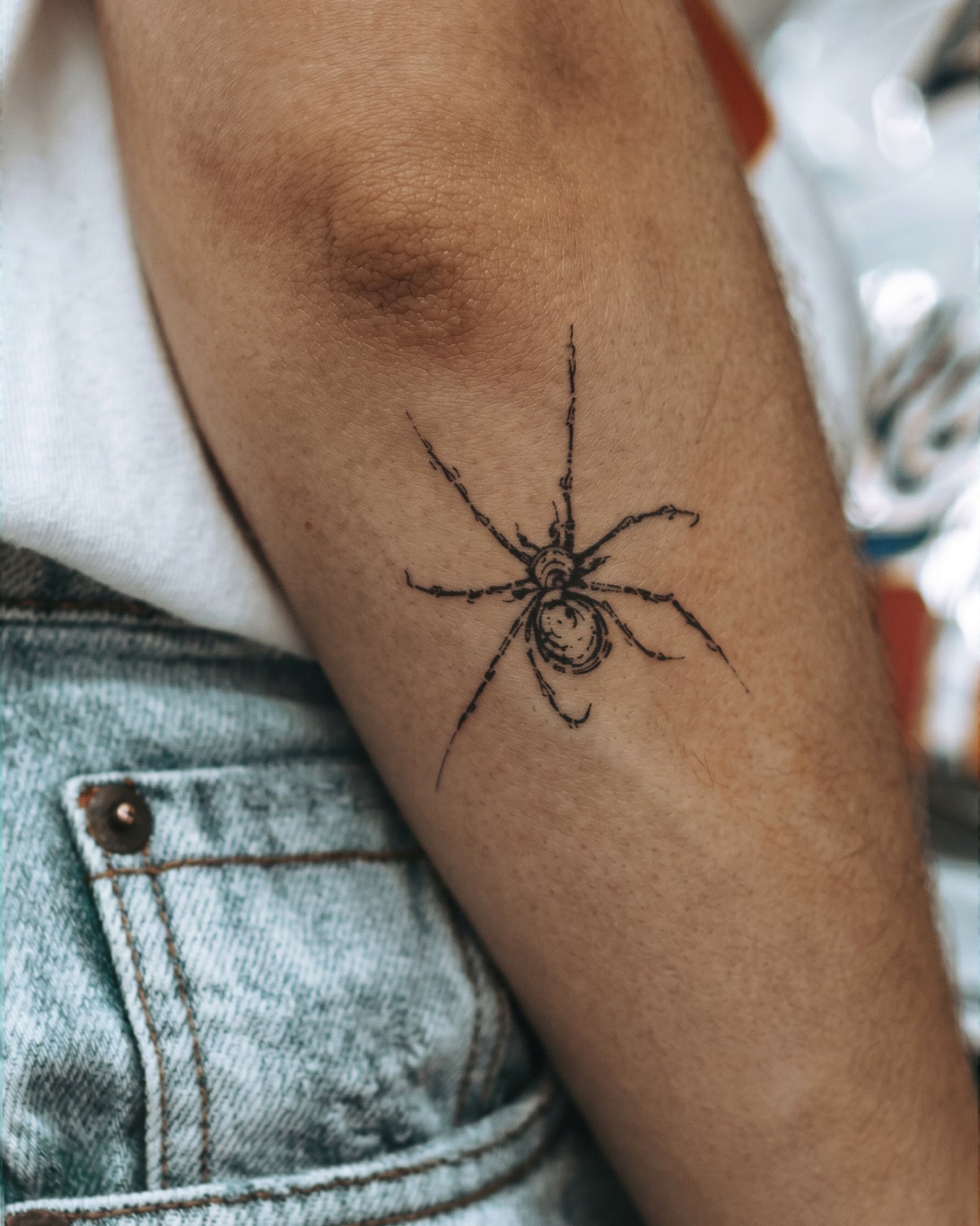 Spider Skeleton temporary tattoo