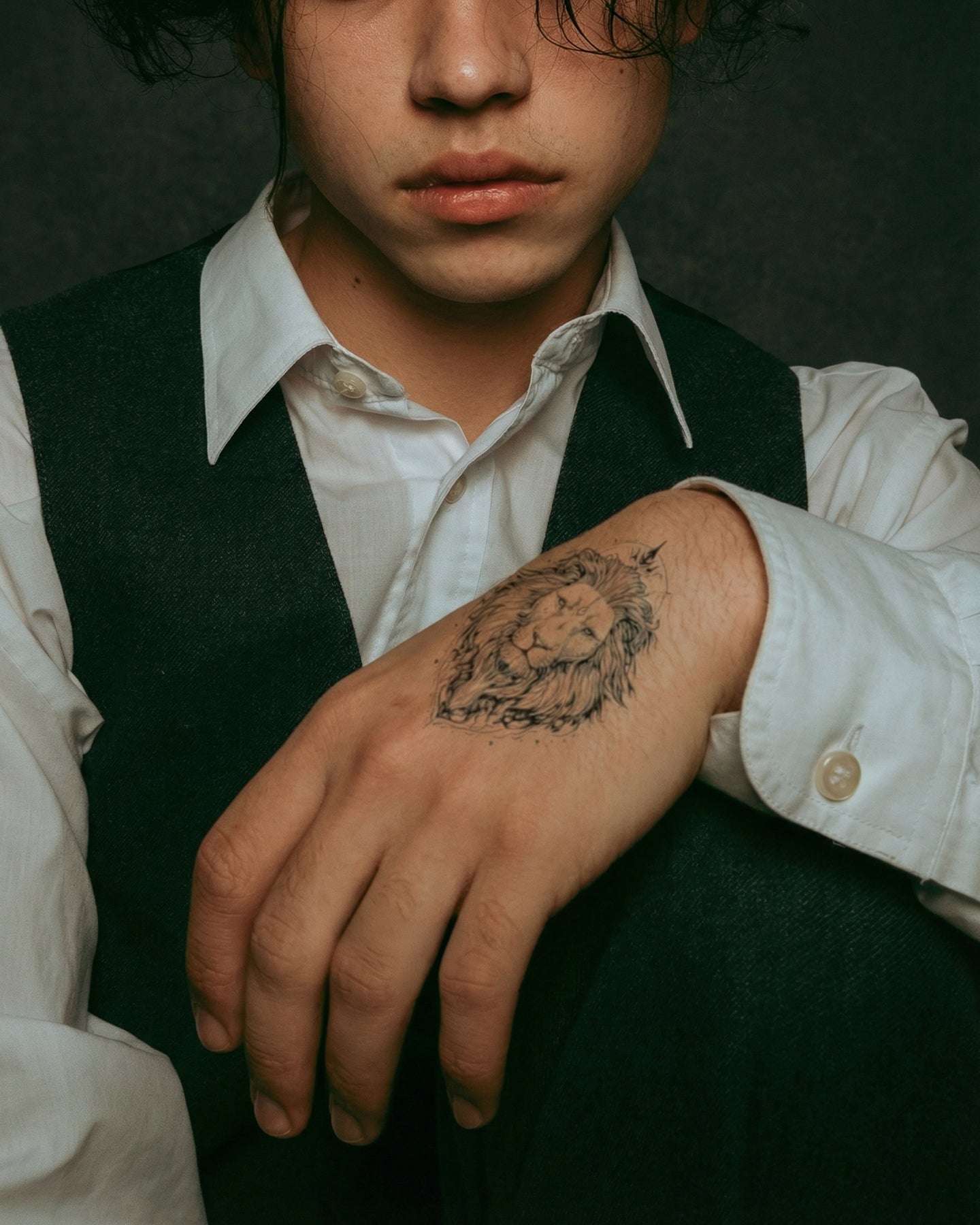 Spiritual Lion temporary tattoo