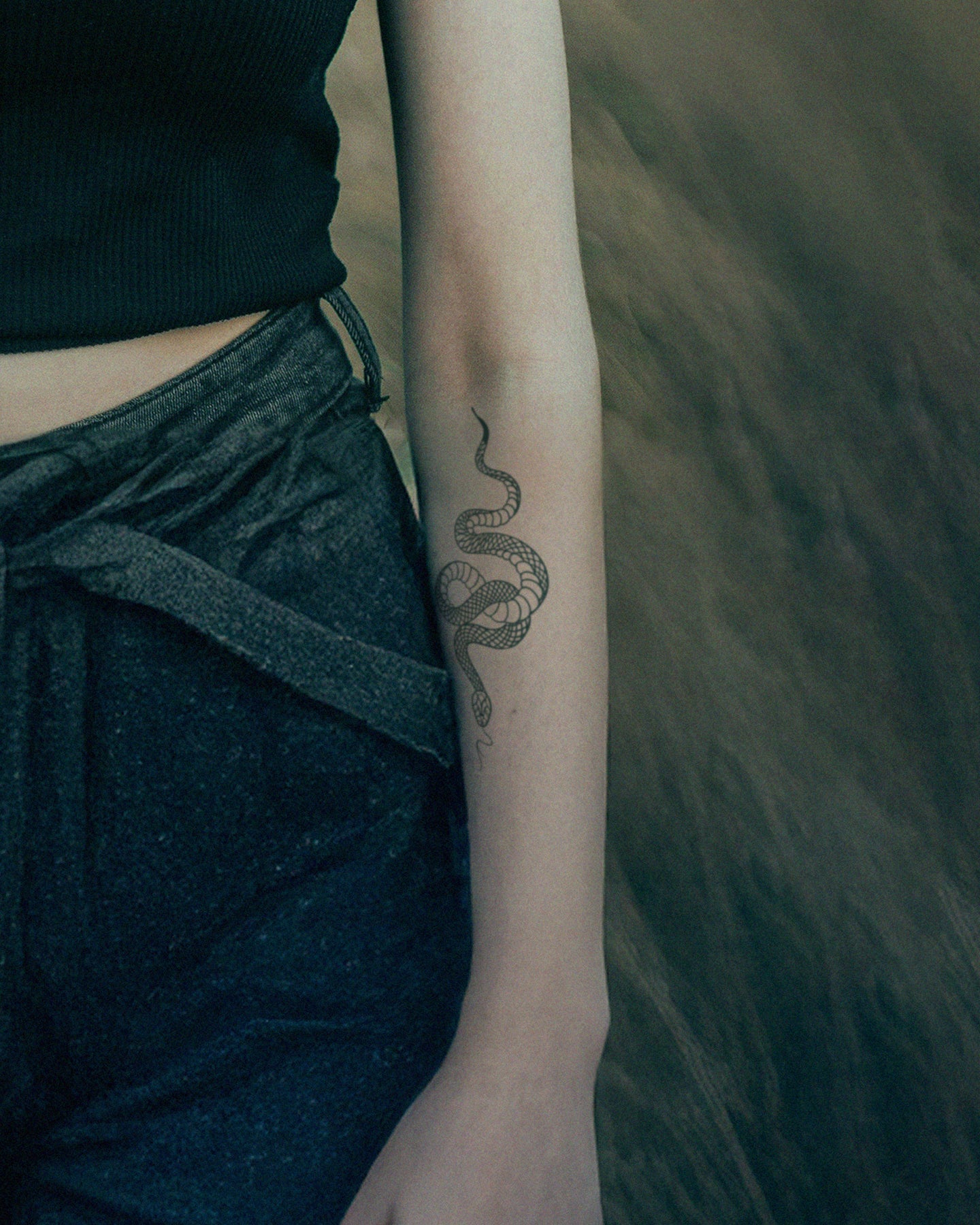 Spitty Snake temporary tattoo