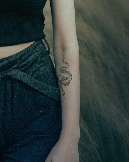 Spitty Snake temporary tattoo