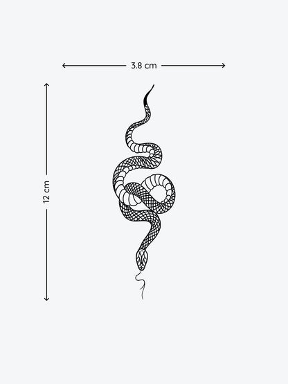 Spitty Snake temporary tattoo
