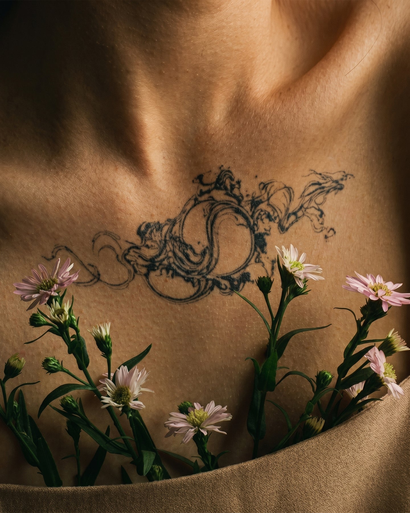 Sun Artwork temporary tattoo