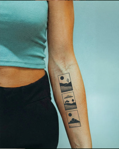Sunset Bundle temporary tattoo