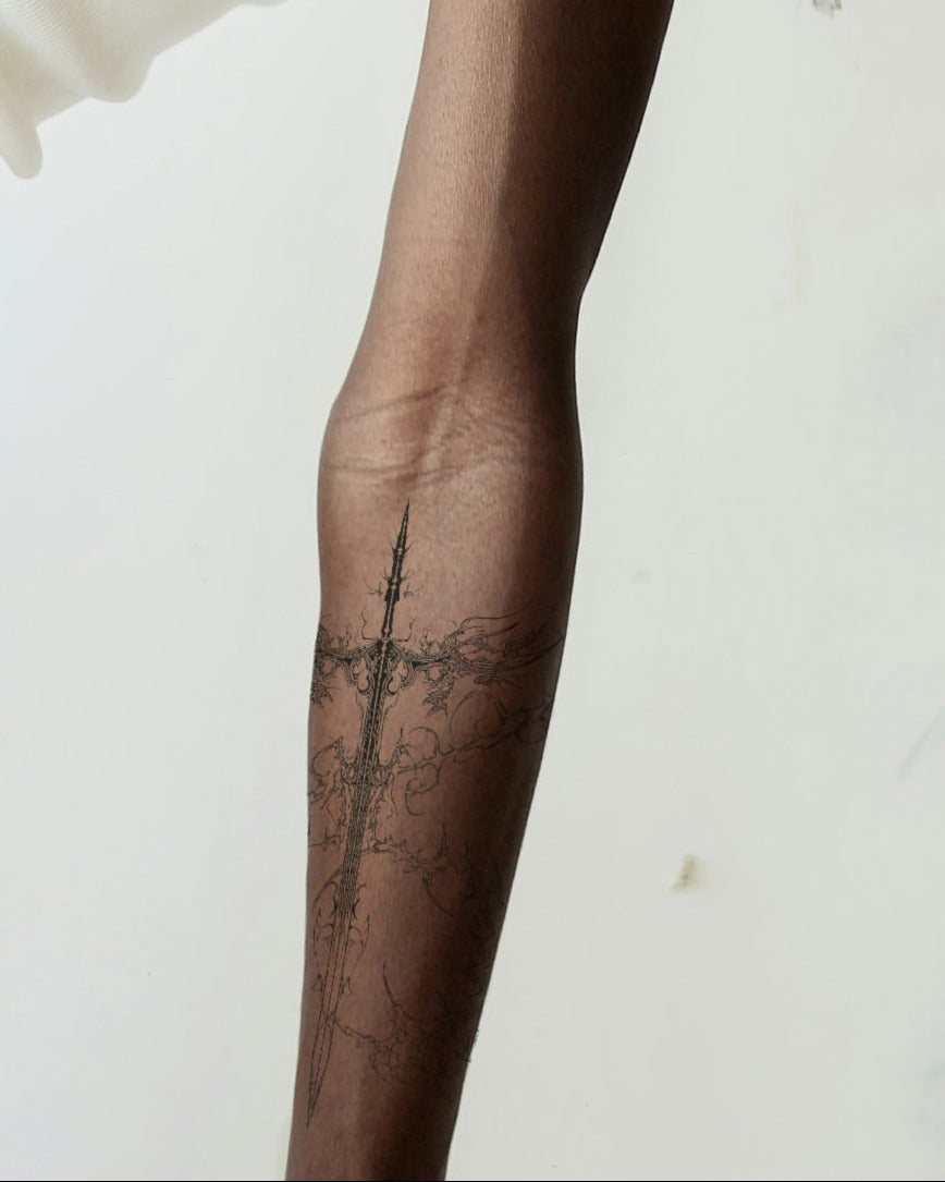 Sword of the Swords temporary tattoo