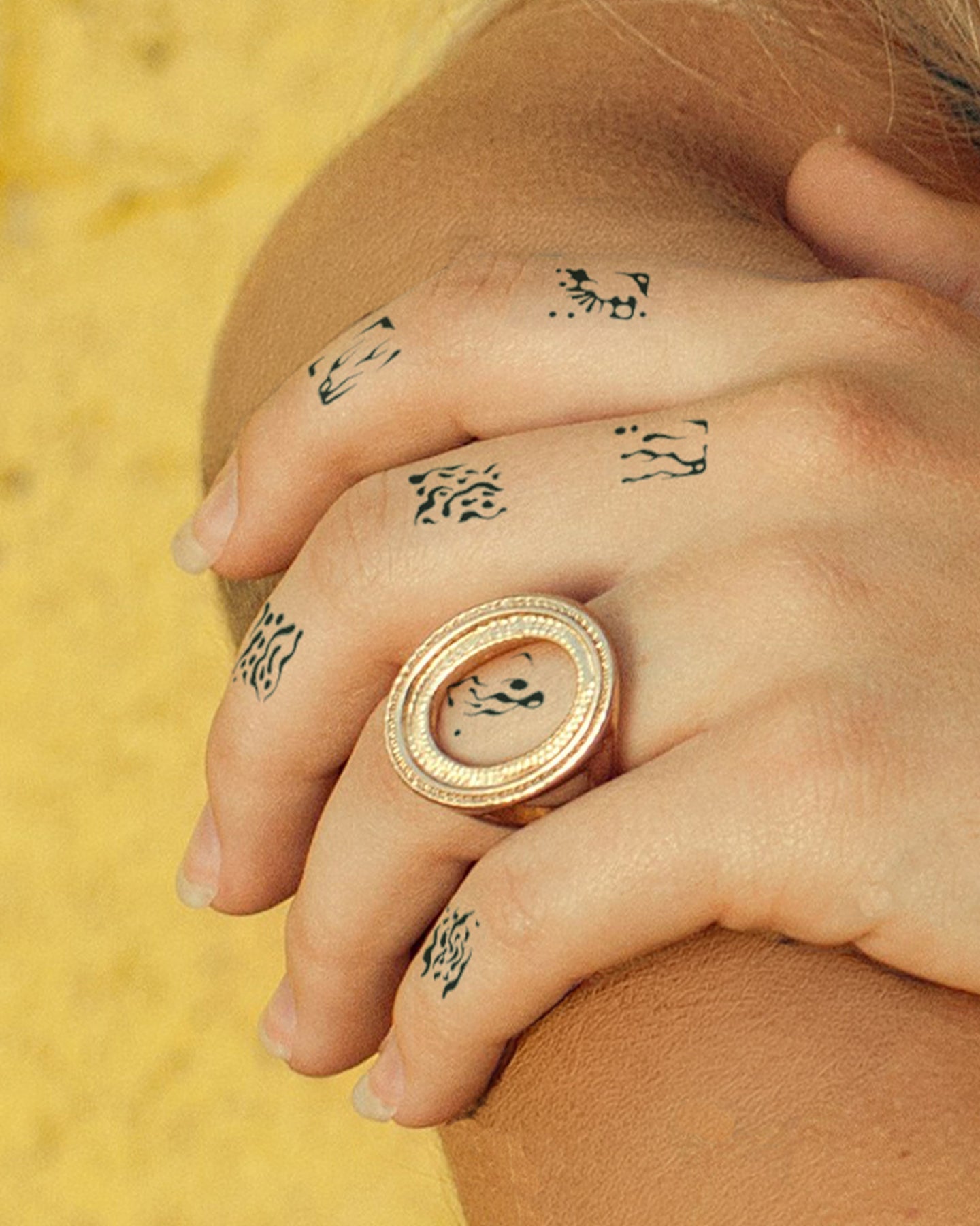 Symbols Cube temporary tattoo