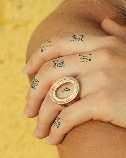 Symbols Cube temporary tattoo