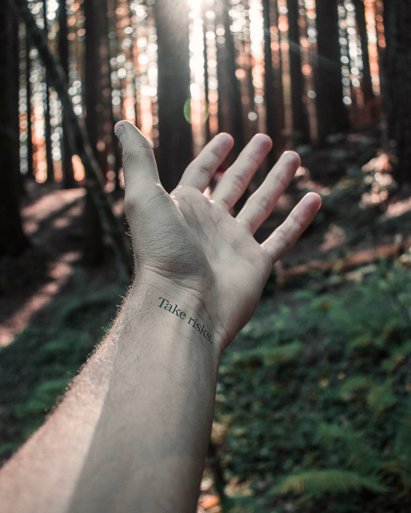 Take Risks temporary tattoo
