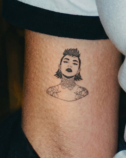 Tattoed Lady temporary tattoo
