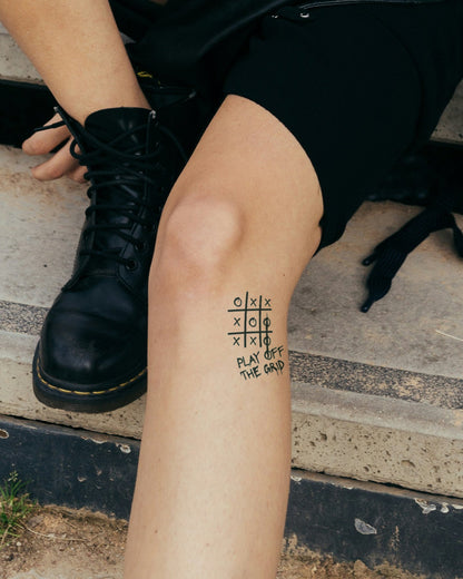 Think Outside The Box temporary tattoo