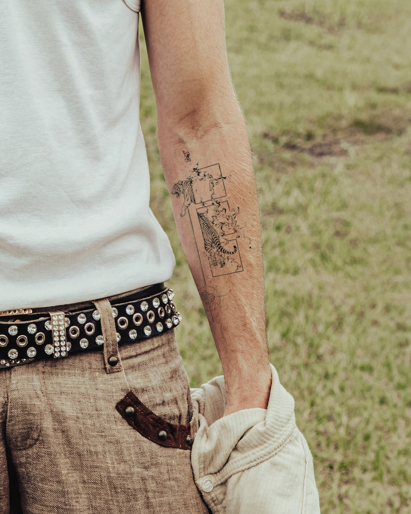 Tiger Artwork temporary tattoo