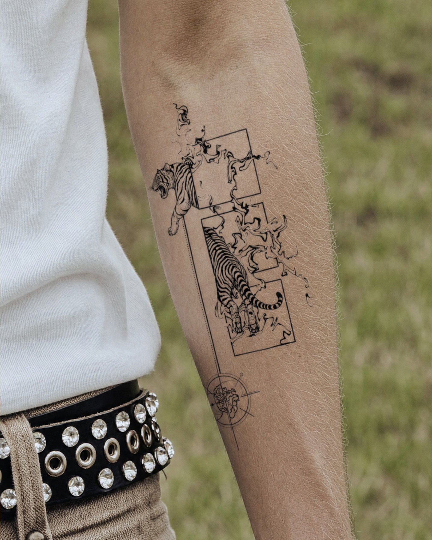 Tiger Artwork temporary tattoo