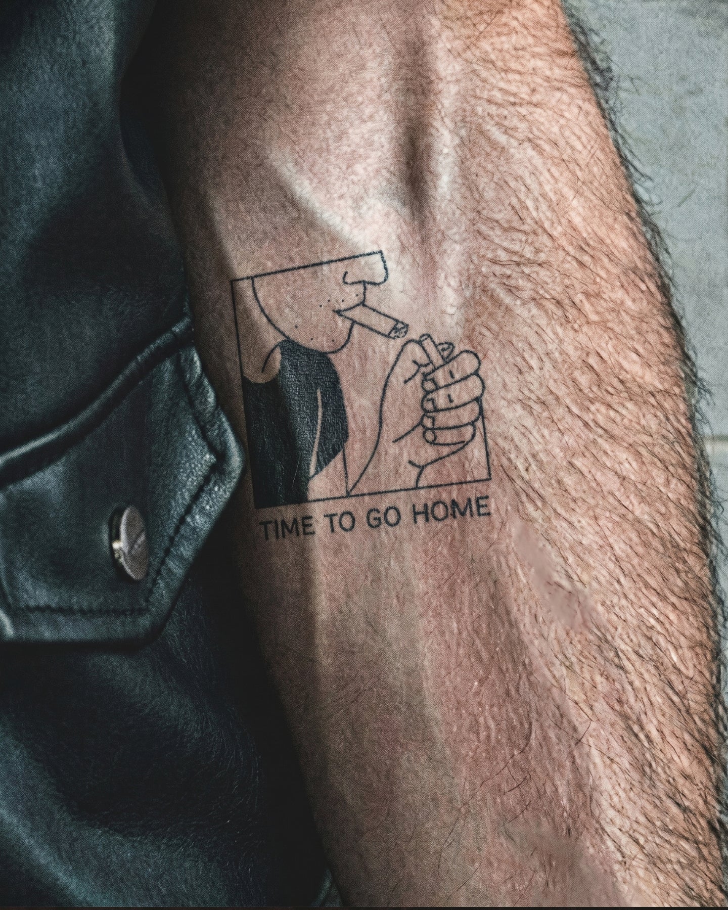 Time to Go Home temporary tattoo