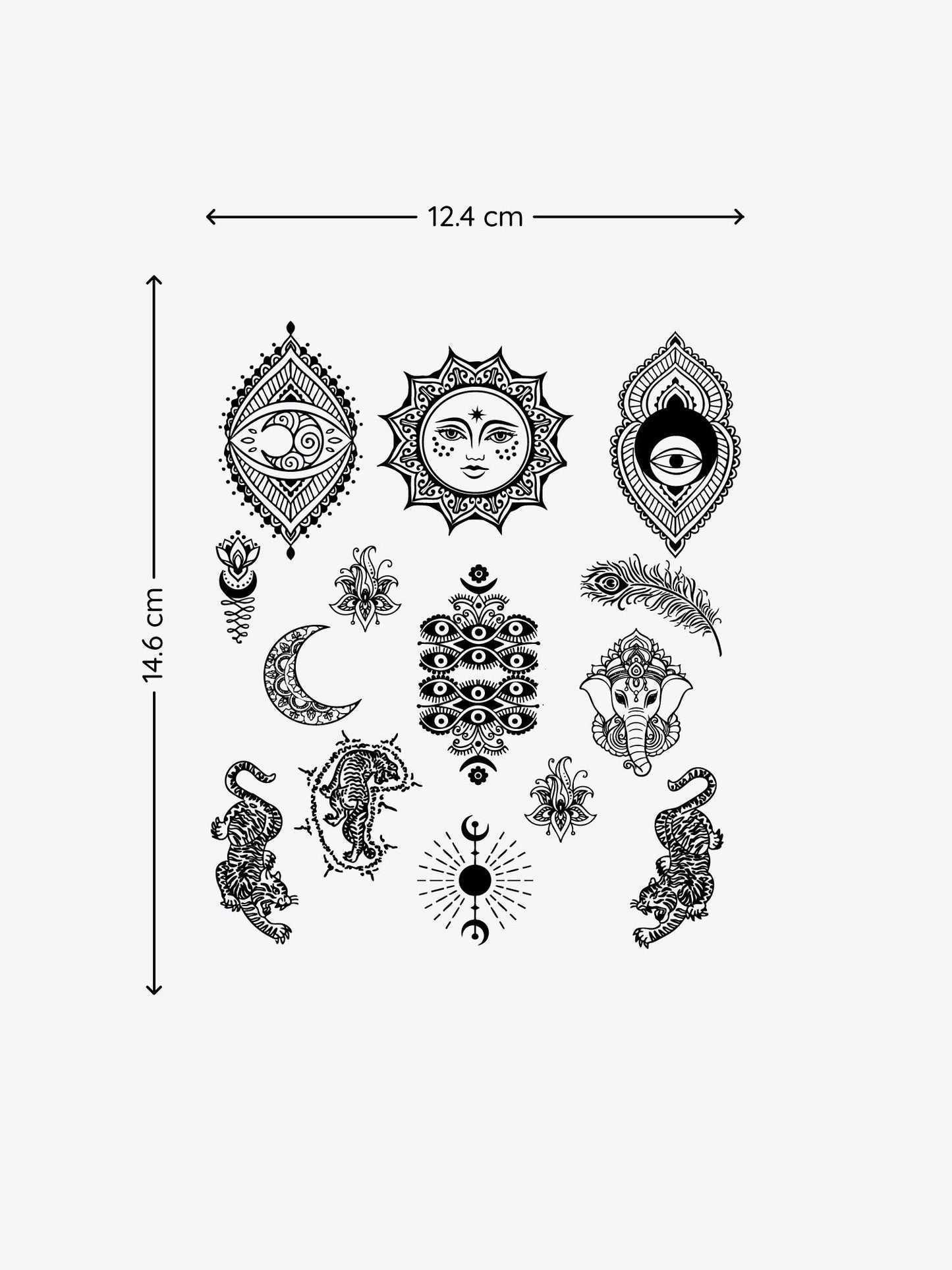 Totemic Visions Bundle (11 Tattoos) temporary tattoo