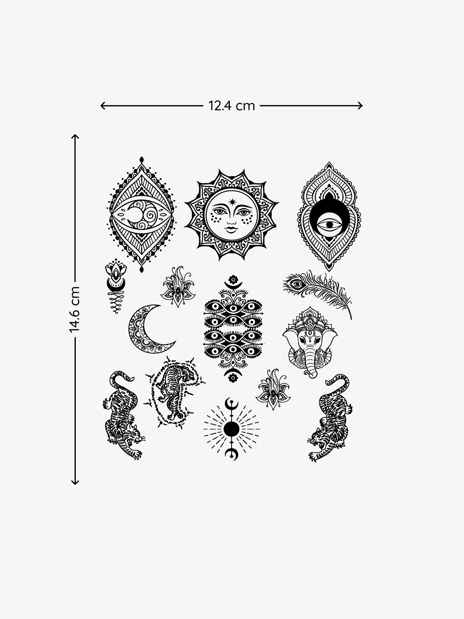Totemic Visions Bundle (11 Tattoos) temporary tattoo