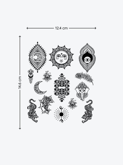 Totemic Visions Bundle (11 Tattoos) temporary tattoo