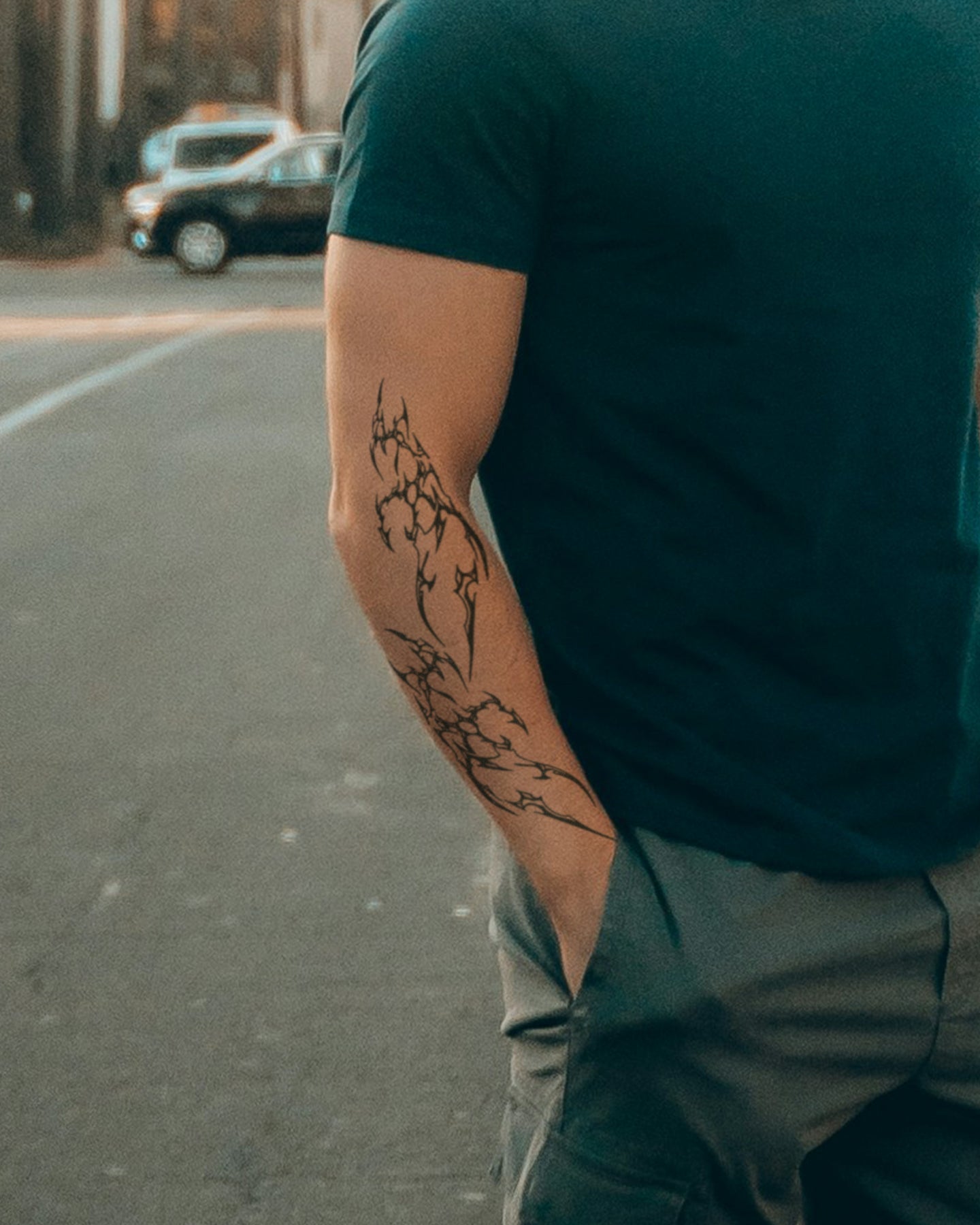 Tribal Twins temporary tattoo
