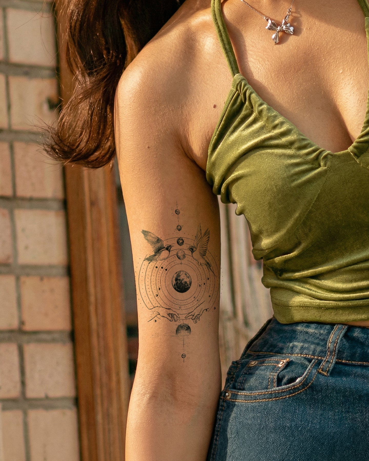 Universe Birds temporary tattoo