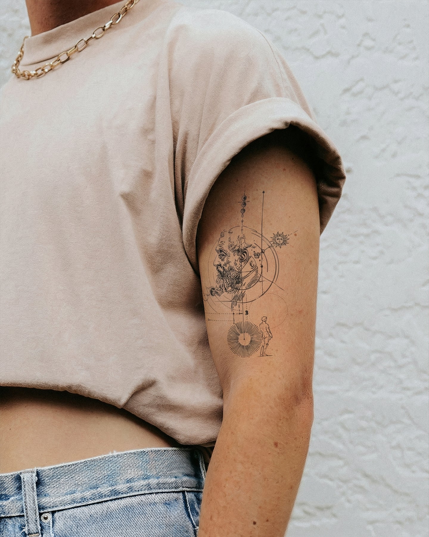 Wisdom Mythology temporary tattoo