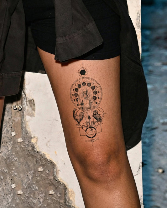 Zodiac Sculpture temporary tattoo